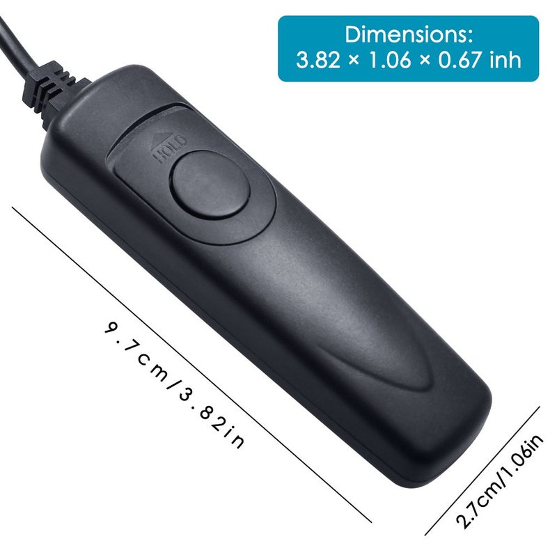 AFUNTA 3.3ft Shutter Release Remote Control with 11.4ft Extension Cable 2.5mm, AFUNTA RS-60E3 Wired Remote Control Switch Cord Replacement Compatible 70D 100D 1200D Digital Camera DSLR - Image 5